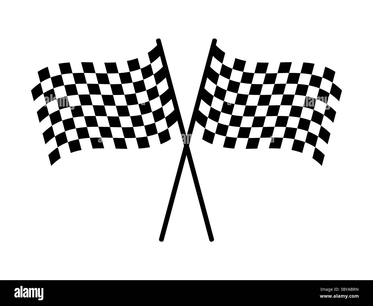 Bandiera a scacchi o bandiera a scacchi di inizio e di fine corsa. Illustrazione Vettoriale