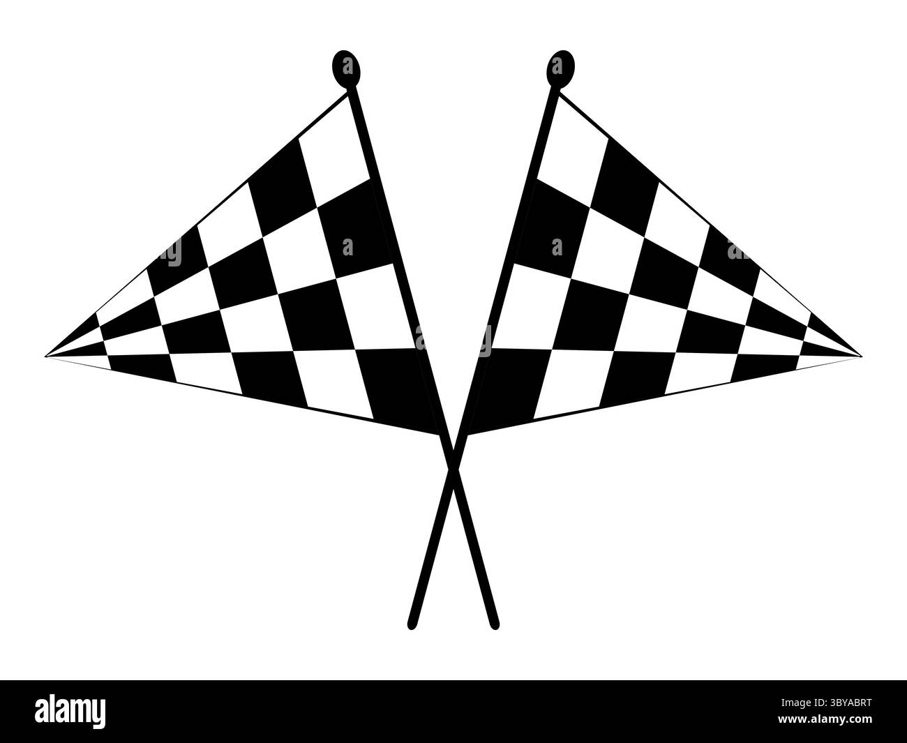 Bandiera a scacchi o bandiera a scacchi di inizio e di fine corsa. Illustrazione Vettoriale