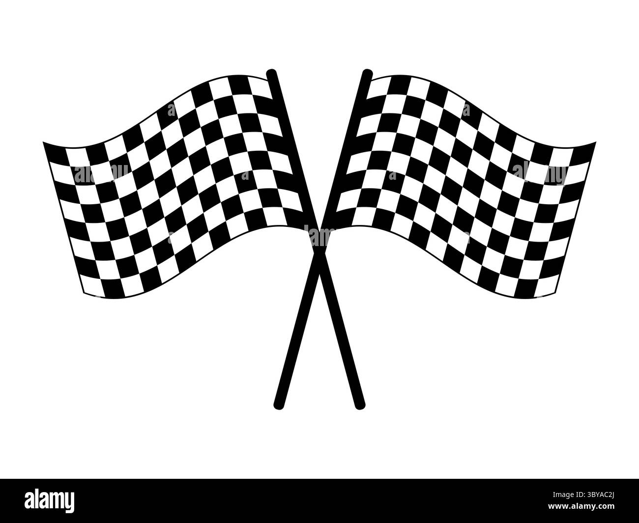 Bandiera a scacchi o bandiera a scacchi di inizio e di fine corsa. Illustrazione Vettoriale