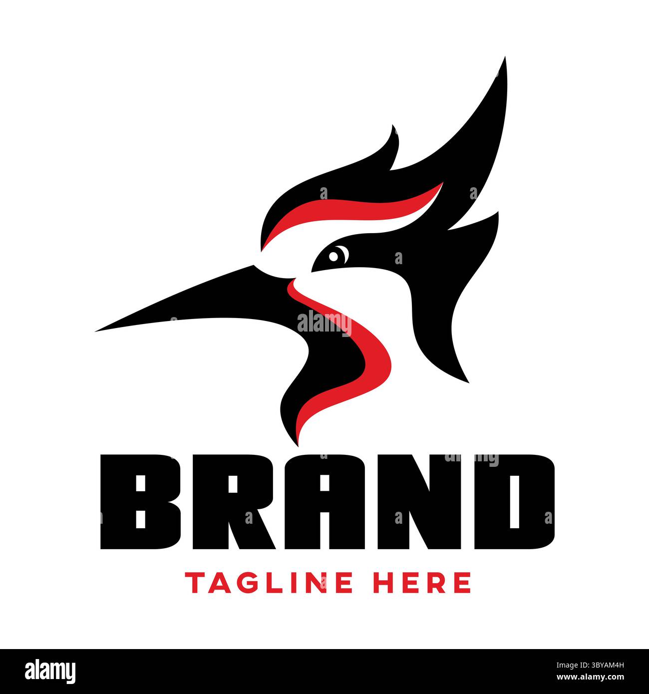 Logo Woodpecker Modern. Illustrazione vettoriale Illustrazione Vettoriale