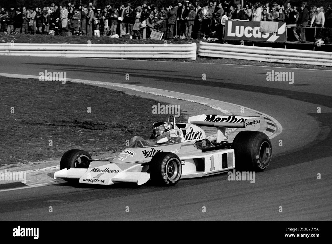 1977 - James Hunt - Marlboro Team McLaren - Race of Champions - Brands Hatch - Regno Unito - GBR Foto Stock