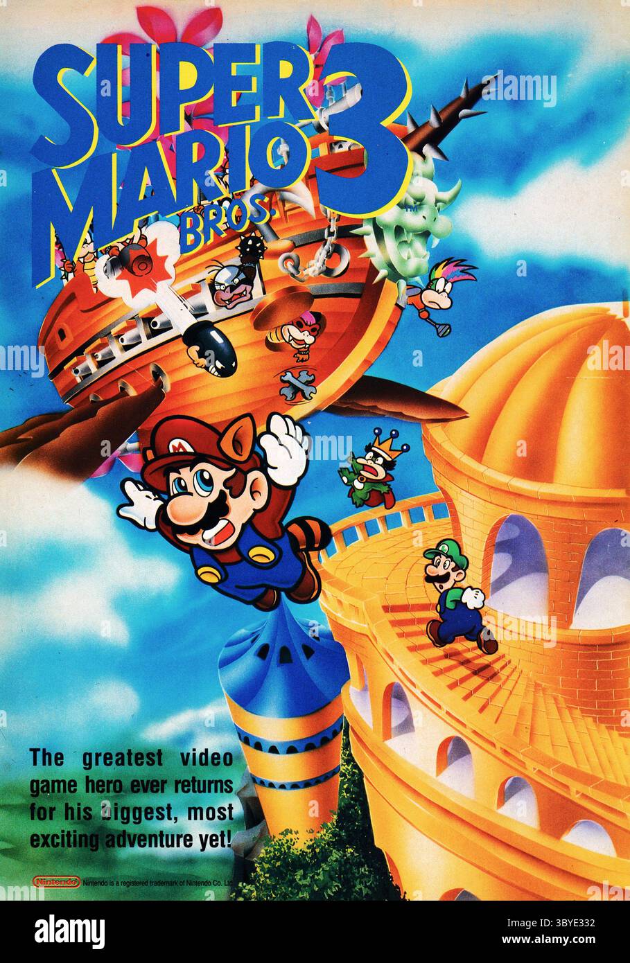 1989 Super Mario Bros. 3 annuncio Nintendo Foto Stock