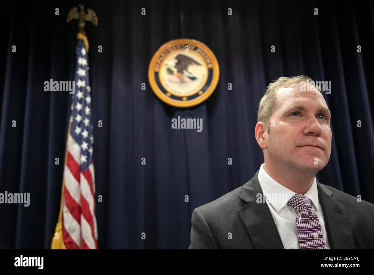 14 dicembre 2020, USA: Il procuratore statunitense del distretto orientale del Michigan Matthew Schneider parla alla stampa lunedì 2 dicembre 2019. (Immagine di credito: © Mandi Wright/Detroit Free Press via ZUMA Press Wire) Foto Stock