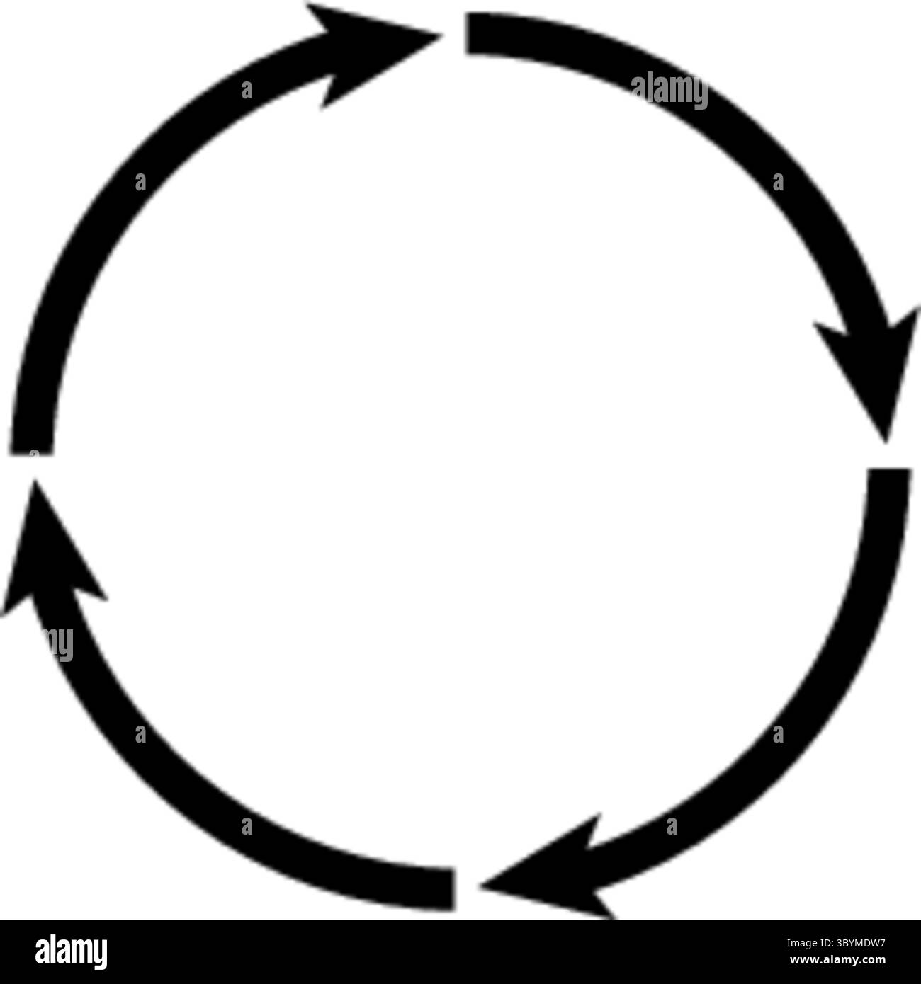 Un semplice diagramma in bianco e nero con quattro frecce che formano un loop continuo, che indica un ciclo o un processo. Illustrazione Vettoriale Un semplice diagramma in bianco e nero con quattro frecce che formano un loop continuo, che indica un ciclo o un processo. Illustrazione Vettoriale