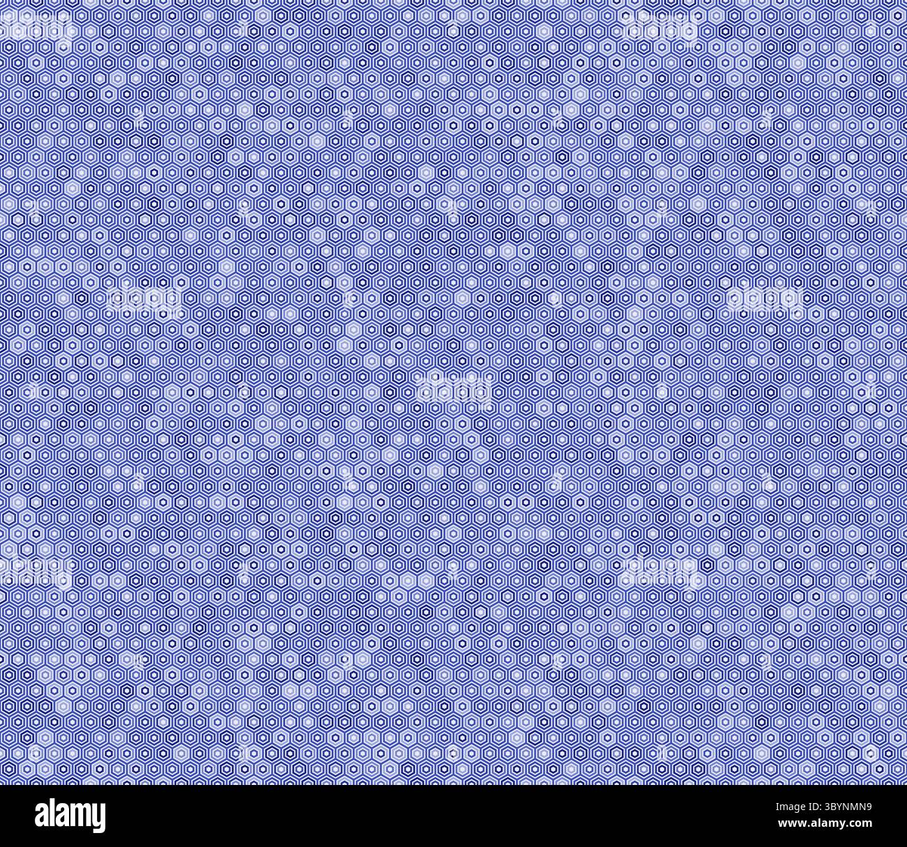 Sfondo astratto a mosaico con forme esagonali. Telai esagonali semplici. Toni di colore blu. Piccole forme geometriche esagonali. Modello a piastrelle. Illustrazione Vettoriale