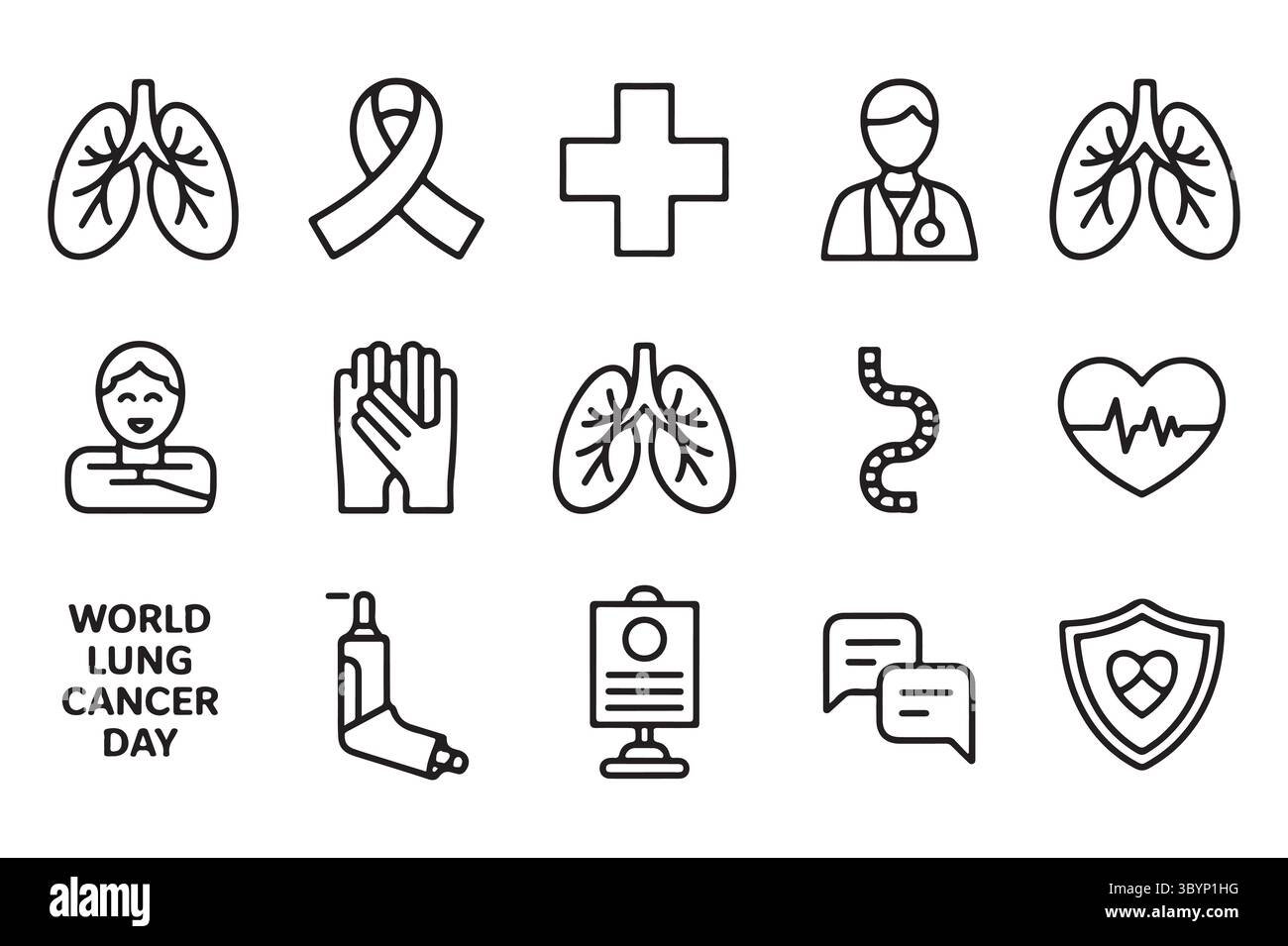 Raccolta di icone mediche e sanitarie Illustrazione Vettoriale