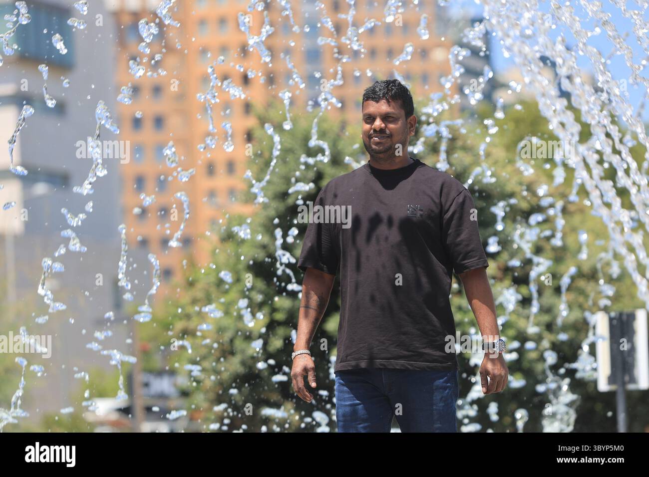 Ondata di calore a Valencia, Spagna Foto Stock