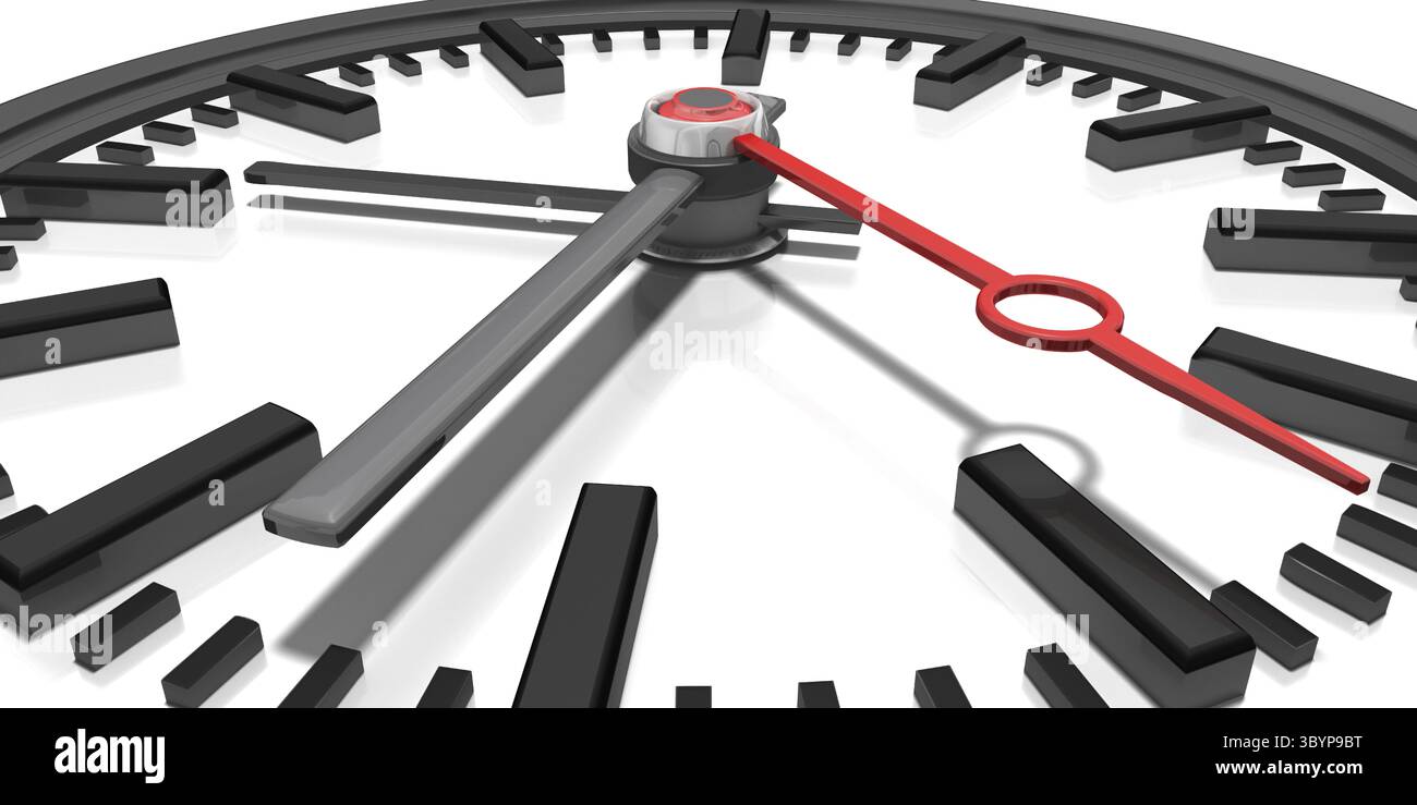 Orologio, composizione, 3d, ora, ora del giorno Foto Stock