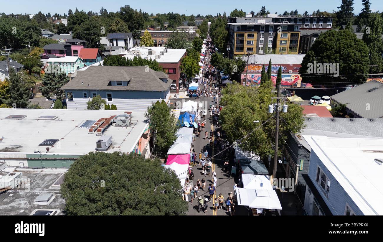 Mississippi Street Fair, Portalnd OR, Stati Uniti Foto Stock