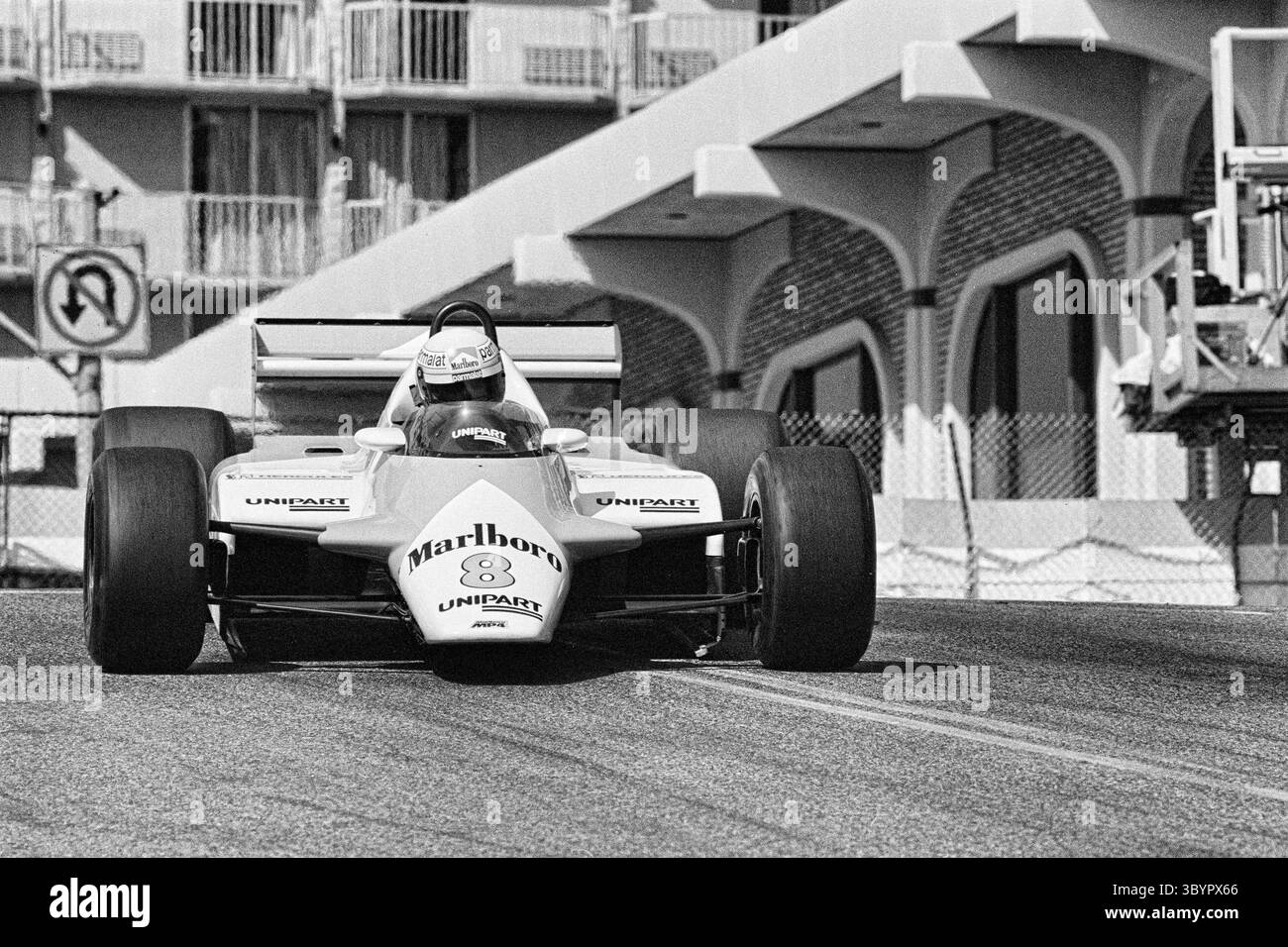 1982 Niki Lauda - Marlboro McLaren MP4/1B - F1 Long Beach Grand Prix - Imacon Original negative Scan Foto Stock
