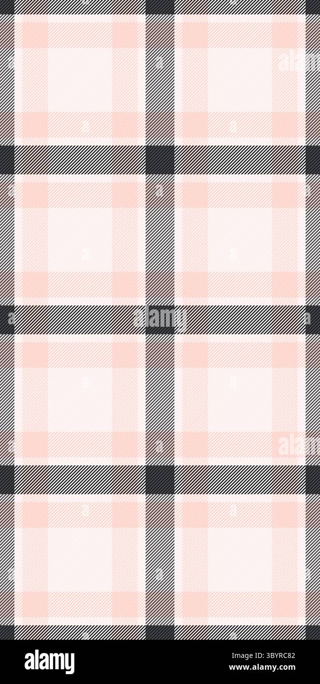 Tessuto micro senza cuciture, motivo alla moda. Sfondo tartan vettoriale pasquale con tavolozza di colori chiari e rosa lavanda. Illustrazione Vettoriale