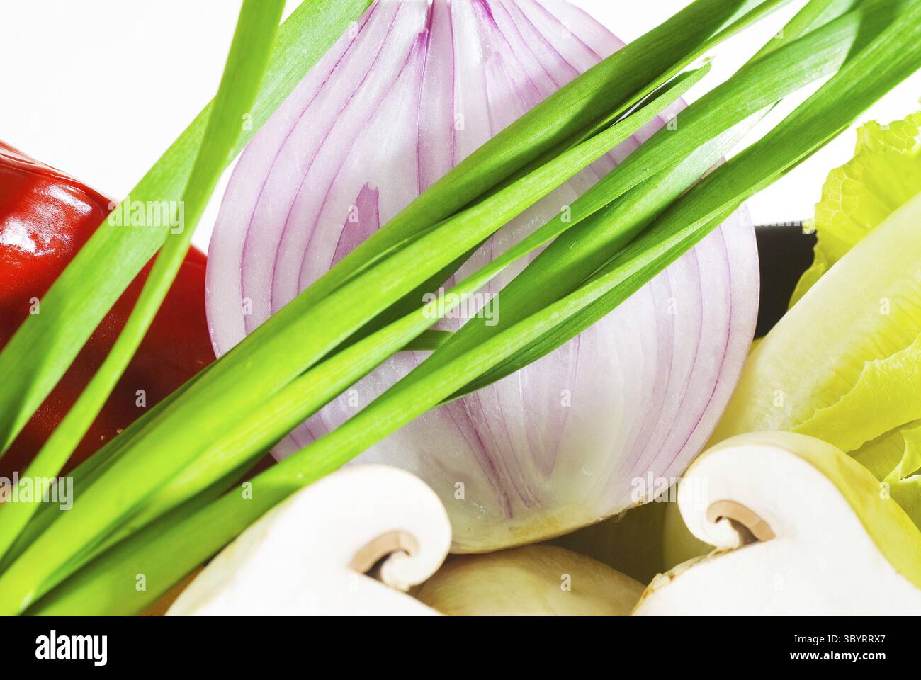 Cibo, verdure fresche assortite, base per una dieta salutare e nutruition Foto Stock