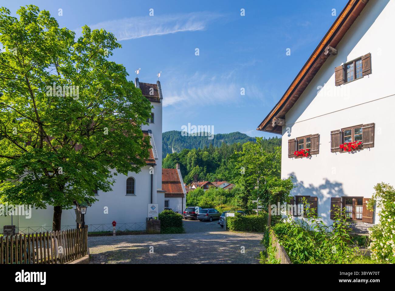 Füssen: chiesa di San Max a Bad Faulenbach in Schwaben, Allgäu, Svevia, Bayern, Baviera, Germania Foto Stock