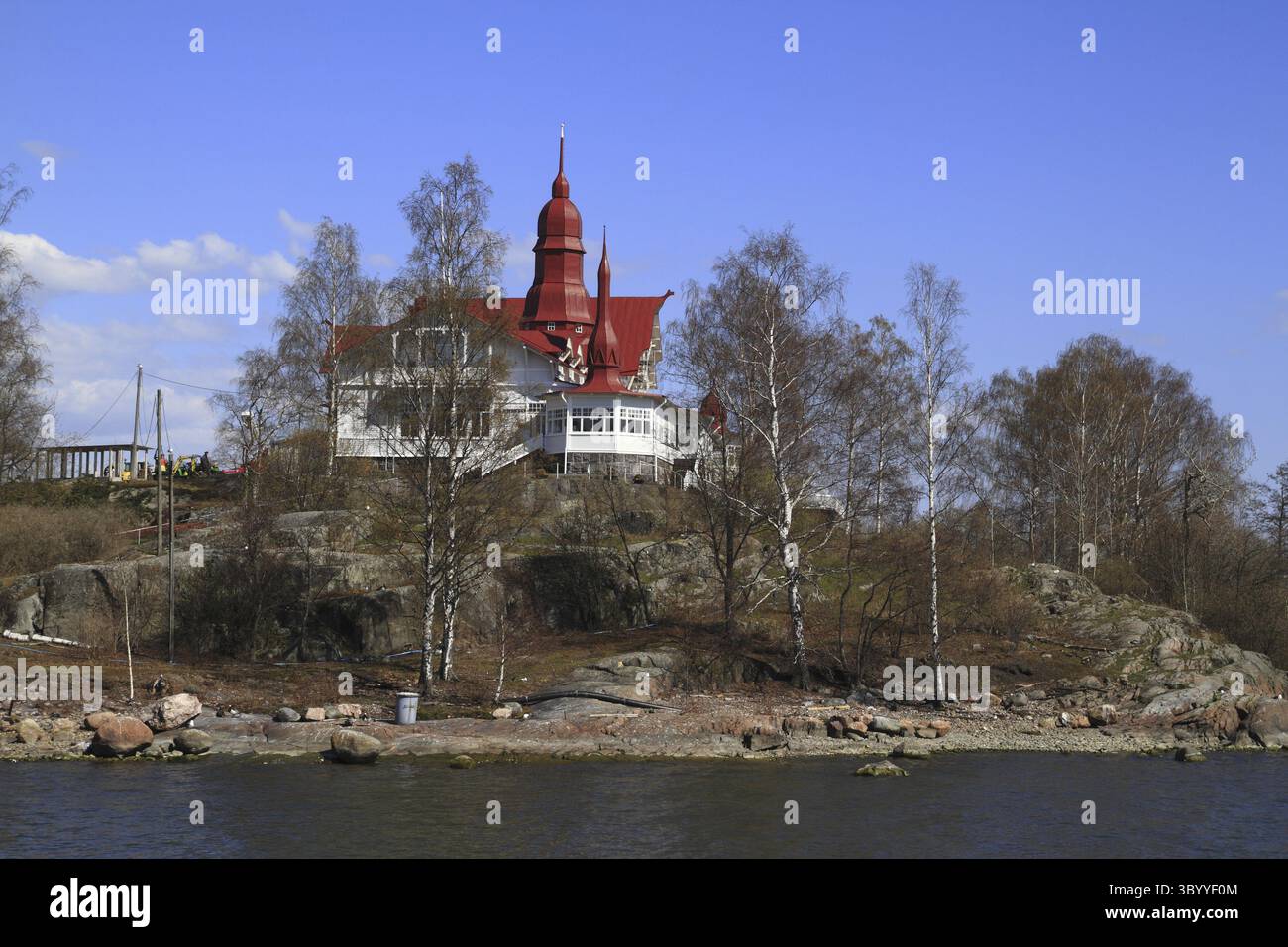 Helsinki, la capitale della Finlandia, si trova sulla costa del Golfo di Finlandia Foto Stock