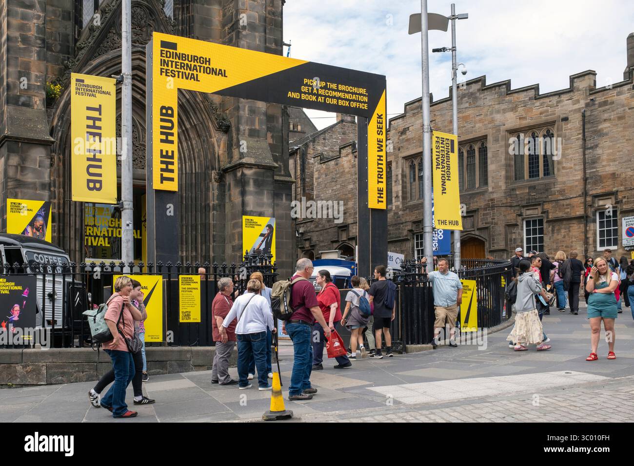 The Hub on Castlehill/Johnston Terrace, Edinburgh - una delle sedi dell'annuale Edinburgh International Festival. Foto Stock