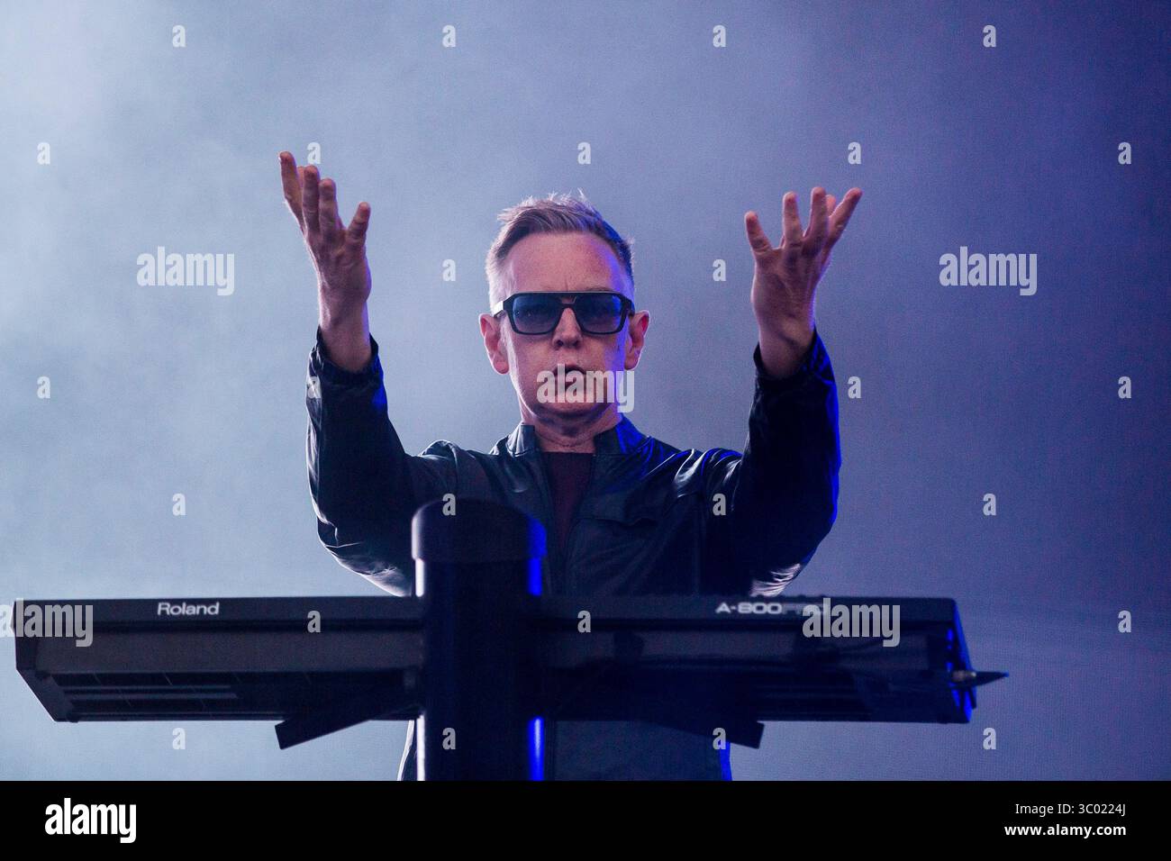 28 giugno 2018, Odense, Danimarca: Odense, Danimarca. 28 giugno 2018. La band inglese Depeche Mode esegue un concerto dal vivo durante il festival musicale danese Tinderbox 2018 ad Odense. Qui il musicista Andy Fletcher viene visto dal vivo sul palco. (Credito fotografico: Gonzales Photo - Lasse Lagoni) (credito immagine: © Lasse Lagoni/Gonzales Photo via ZUMA Press) Foto Stock