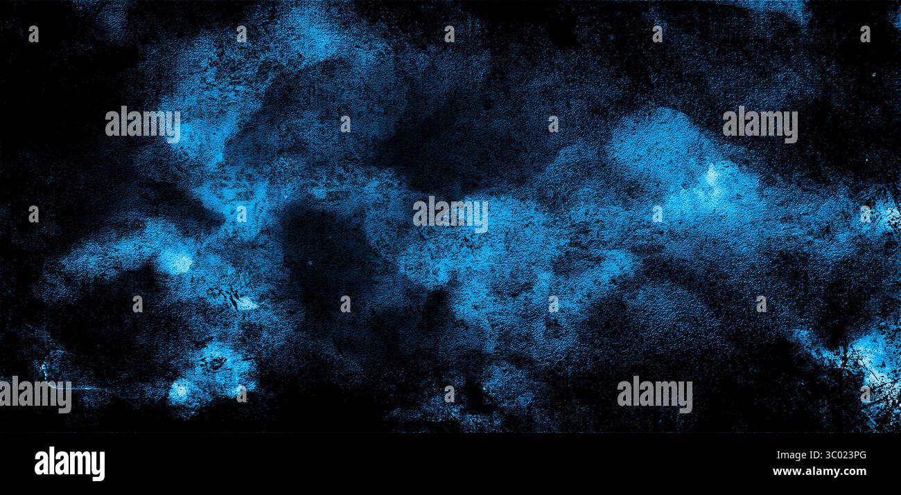 Texture sfondo blu. Sfondo blu. Struttura a parete antica blu cemento, colore blu scuro astratto chiaro con sfumatura nera Foto Stock