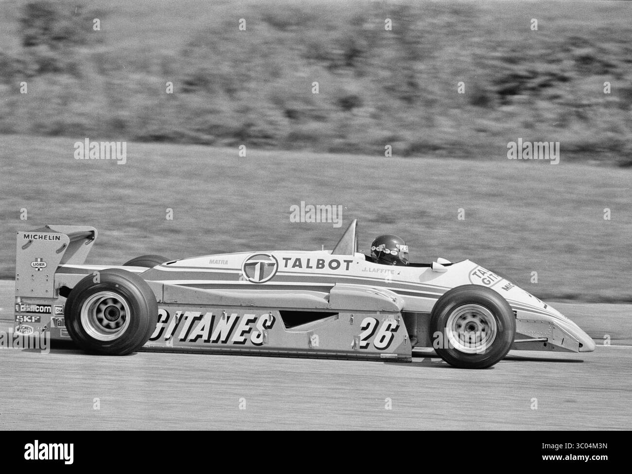 1982 Jacques Laffite - Ligier JS19 Matra V12 - F1 Gran Premio d'Austria - Österreichring - Imacon Original negative Scan Foto Stock
