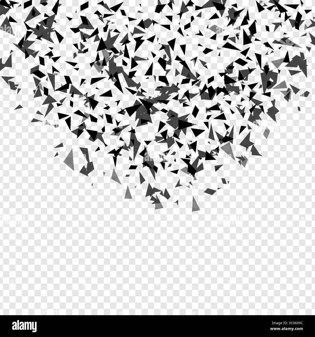 Shatter burst astratto . Modello di sfondo texture geometrica isolato. Illustrazione vettoriale. Illustrazione Vettoriale