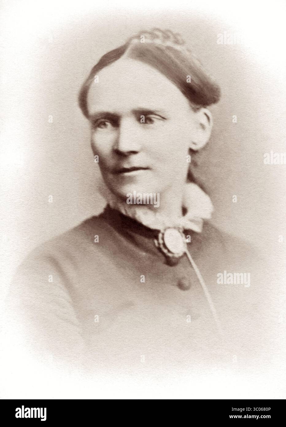 Frances Ridley Havergal (1836-1879), scrittrice di inni e poetessa cristiana inglese, in un ritratto di Elliott & Fry di Londra. Foto Stock