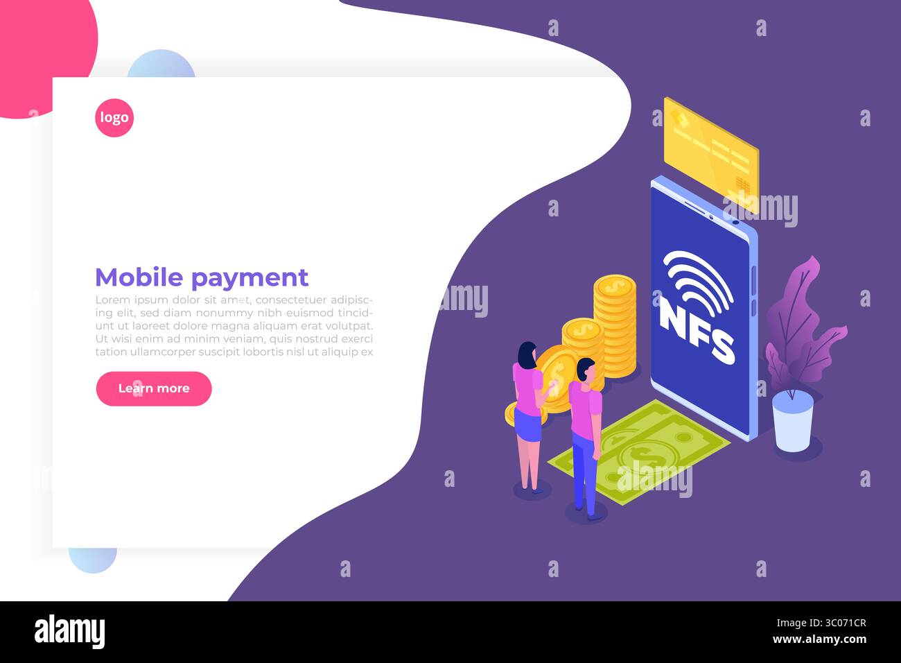 NFS - Network file System isometrico. Illustrazione vettoriale. Illustrazione Vettoriale