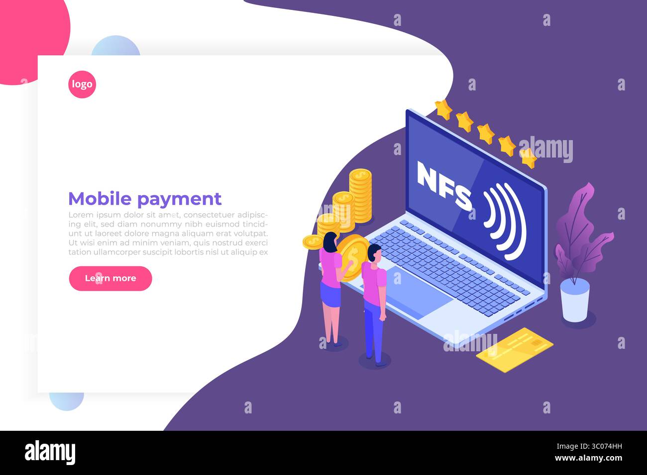 NFS - Network file System isometrico. Illustrazione vettoriale. Illustrazione Vettoriale