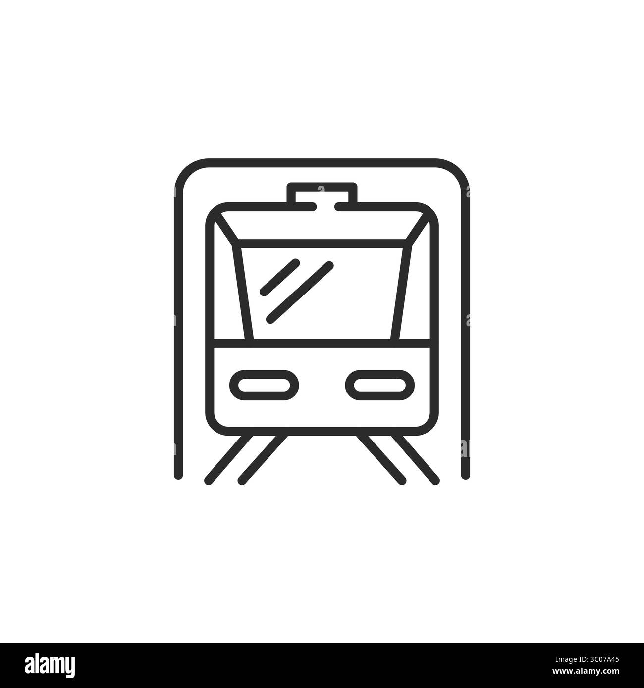 Icona del treno della metropolitana. Semplice icona del treno metropolitano per app di social media e web design. Illustrazione vettoriale Illustrazione Vettoriale