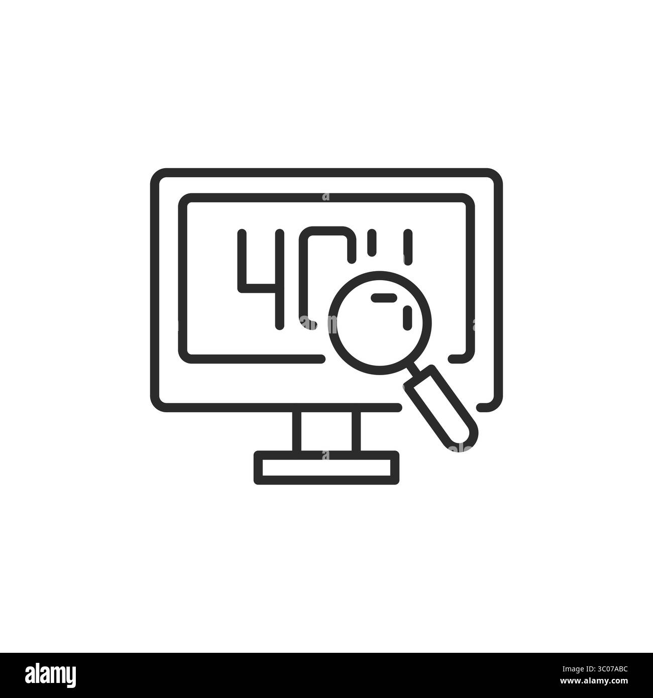 404 icona di errore Illustrazione Vettoriale