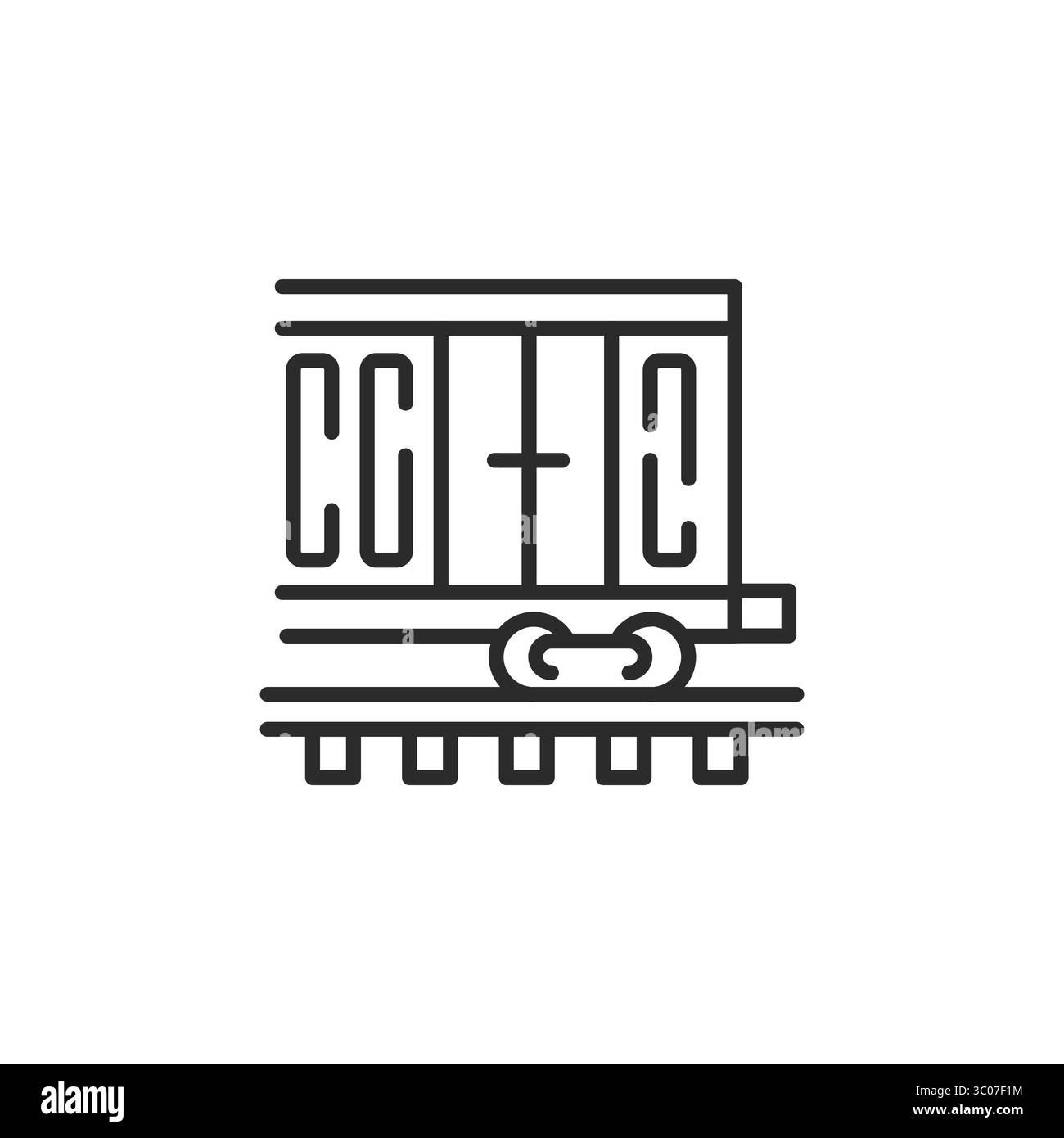 Icona Train Wagon Illustrazione Vettoriale
