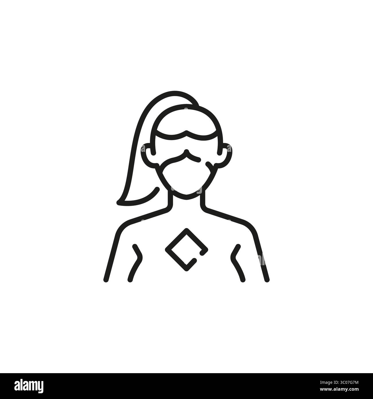 Icona di Superwoman Illustrazione Vettoriale