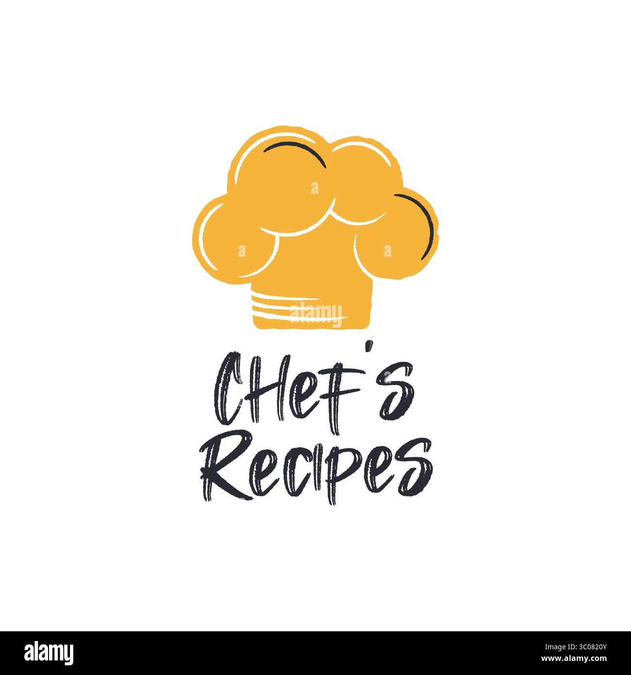 Logo della ricetta dello chef Illustrazione Vettoriale