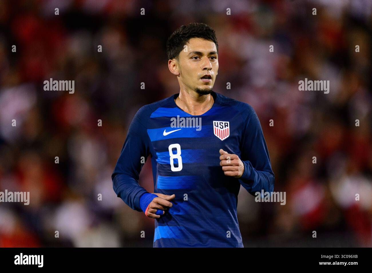 16 ottobre 2018 - East Hartford, Connecticut, Stati Uniti - East Hartford, CT - martedì 16 ottobre 2018: La nazionale maschile degli Stati Uniti (USA) ha giocato in Perù (PER) con un pareggio di 1-1 durante un'amichevole internazionale al Pratt & Whitney Stadium al Rentschler Field. (Immagine di credito: © Howard C. Smith/ISIPhotos via ZUMA Wire) Foto Stock