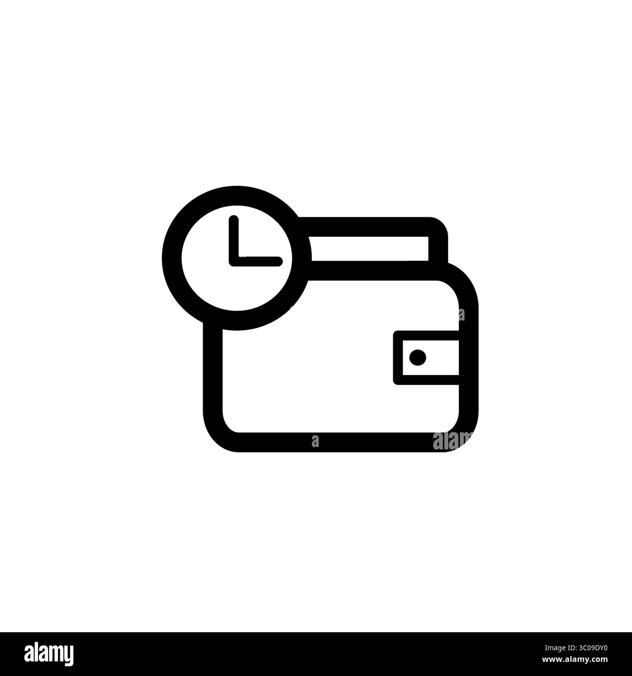 Icona interfaccia utente portafoglio paga in seguito stile vettoriale Illustrazione Vettoriale