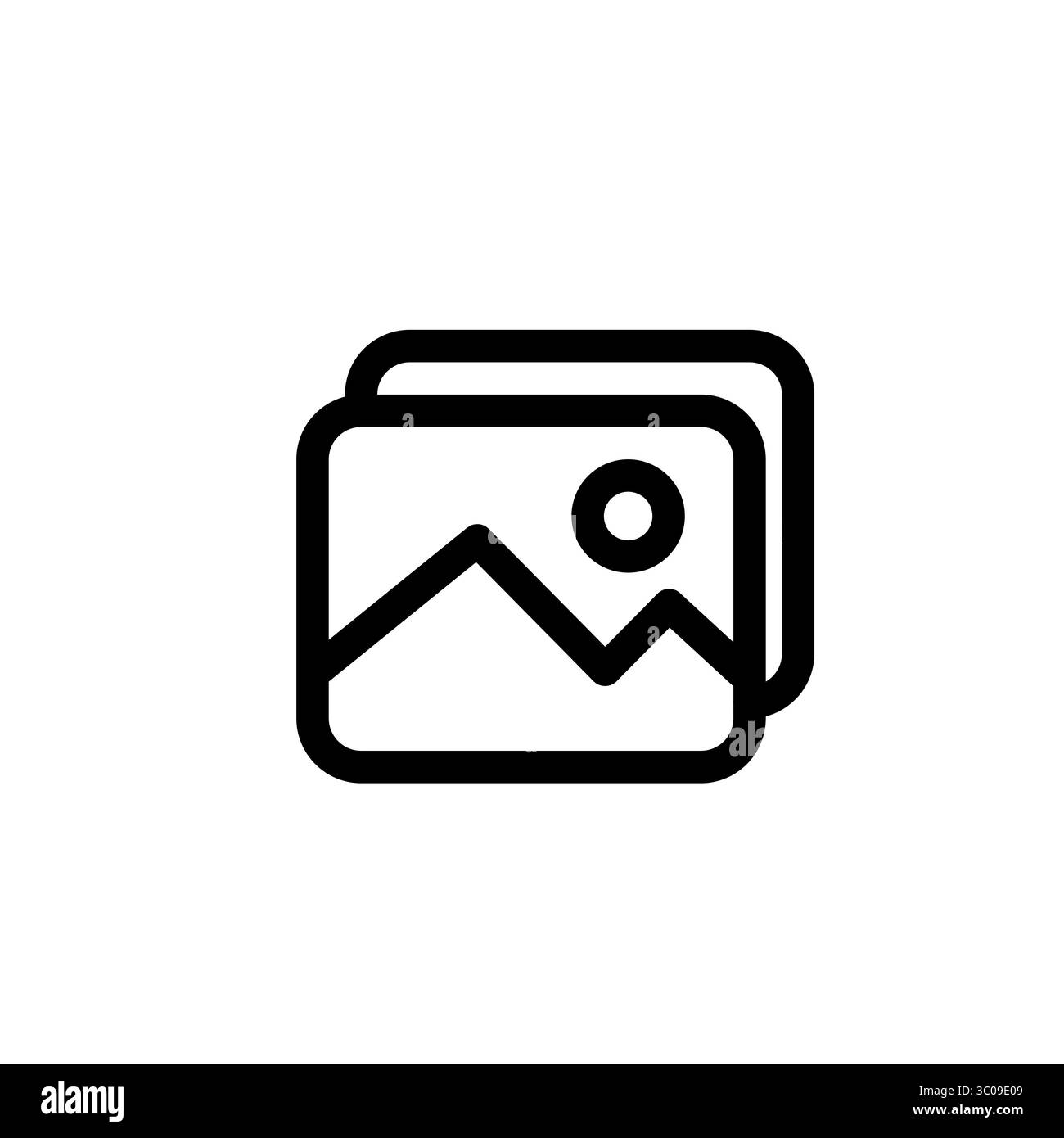 Icona interfaccia utente Picture Vector Outline Style Illustrazione Vettoriale