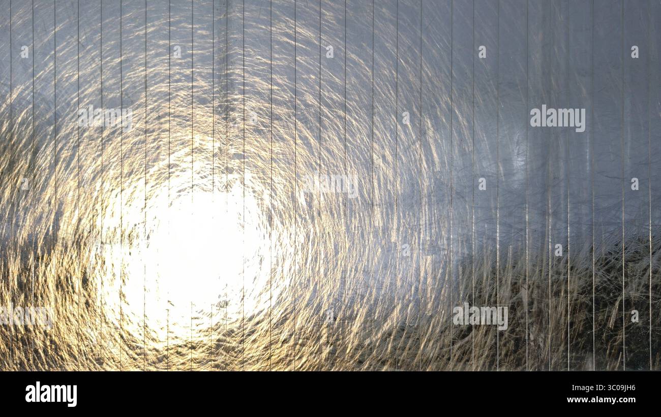 Primo piano, telo FRP trasparente tettuccio apribile e luce solare. settore edile e industriale. Foto Stock