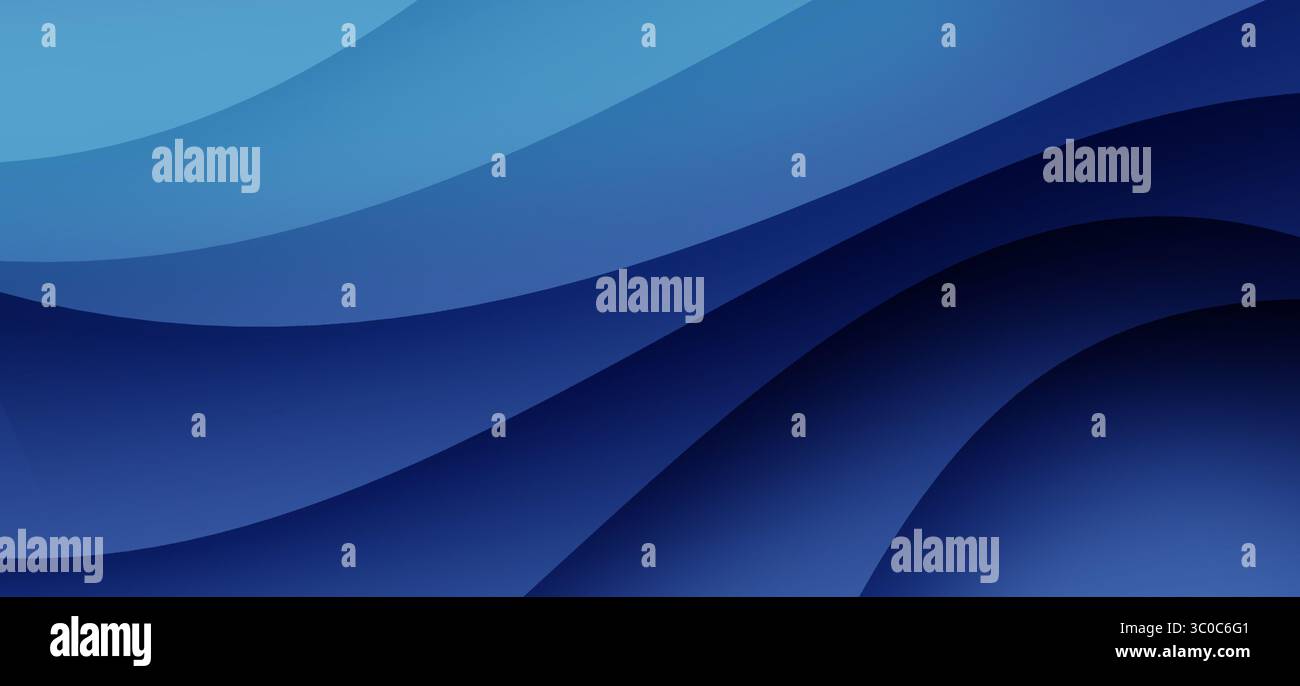 Sfondo blu sfocatura sfumatura blu serena con tracce luminose diagonali dinamiche Foto Stock