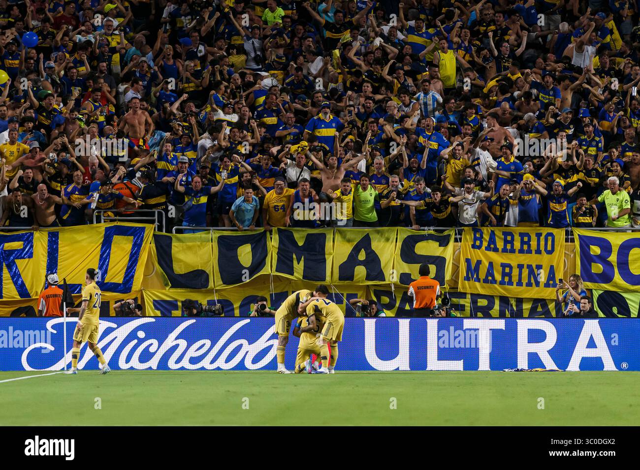 Miami, Florida - 20 giugno: Miguel Merentiel del Boca Juniors celebra il suo gol durante la partita della Coppa del mondo per club FIFA 2025 tra il Bayern Munchen e. Foto Stock