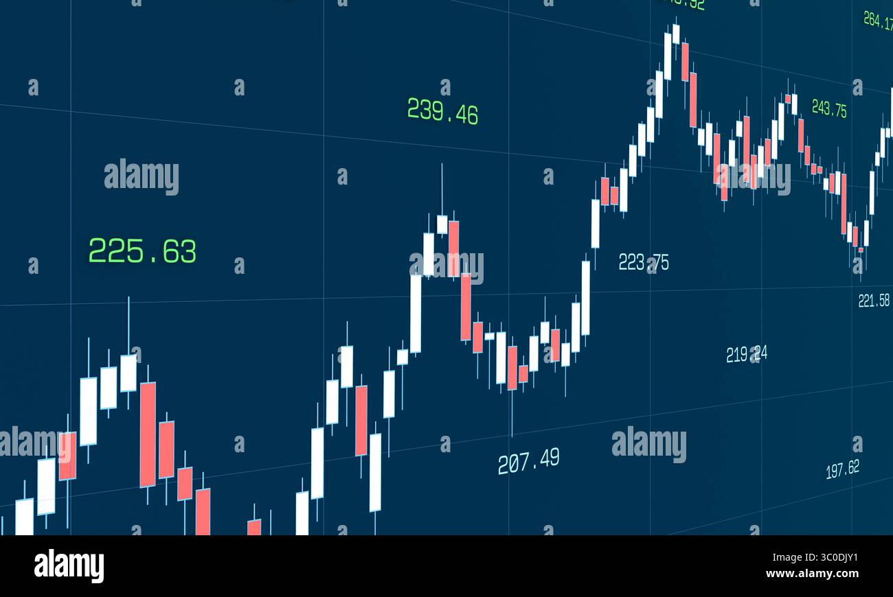 Le tabelle delle scorte si spostano verso l'alto e verso il basso. Le tabelle delle scorte si spostano verso l'alto e verso il basso. Mercato azionario e borsa valori, volatilità, opportunità, investimenti, trading. stock market175s05 chart graph Foto Stock