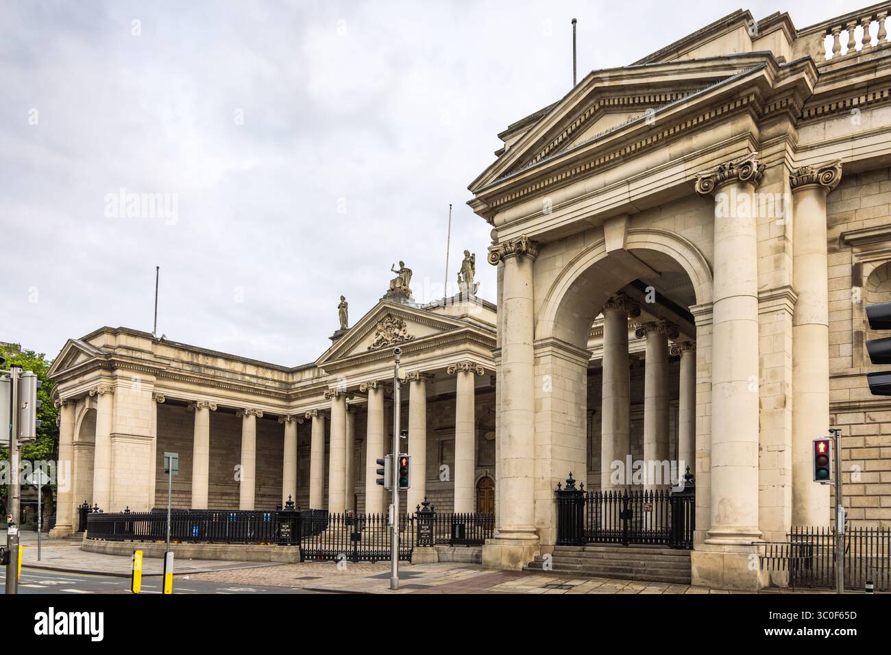 Parliament House, ex edificio del parlamento irlandese sul College Green di Dublino, Irlanda. Foto Stock