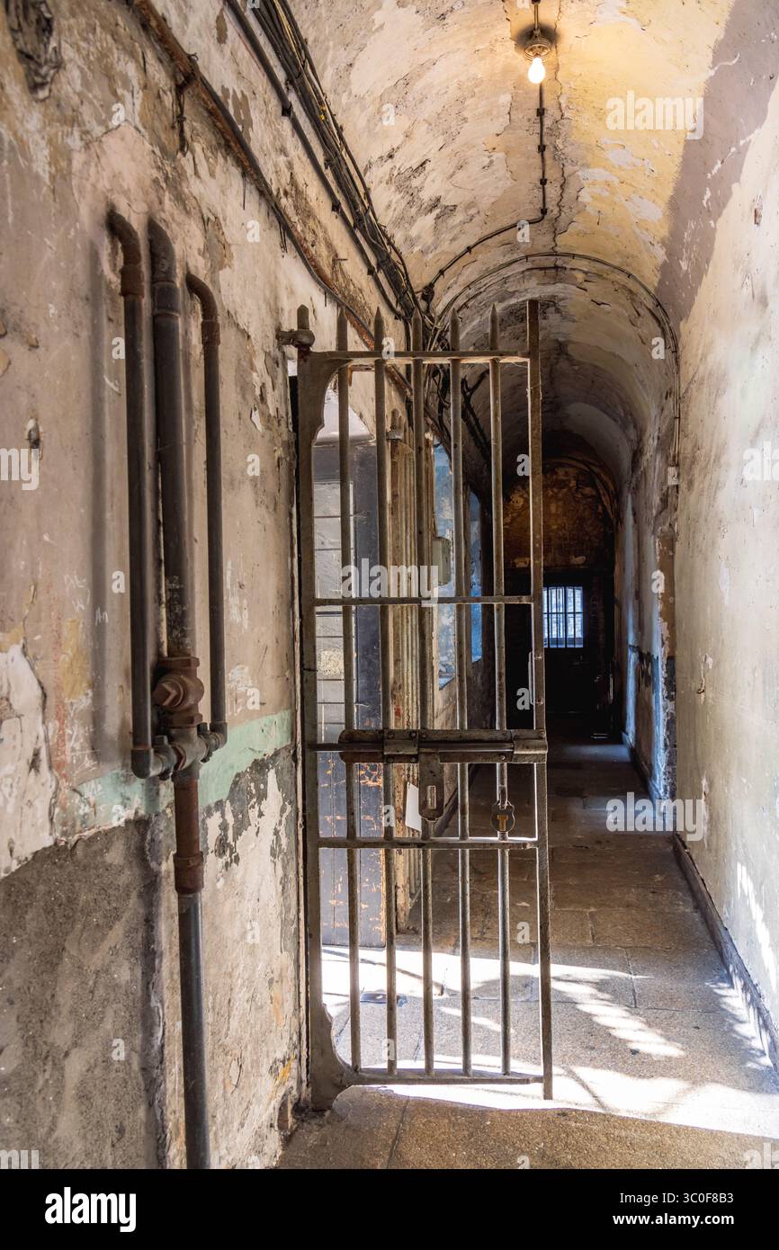 Passaggio nella prigione di Kilmainham Gaol, Dublino, Irlanda Foto Stock