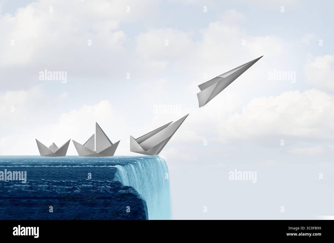 Prepararsi a Una crisi che rappresenti l'innovazione per sopravvivere a un problema imminente attraverso un adattamento intelligente e una trasformazione come fattore di successo senza scrupoli Foto Stock