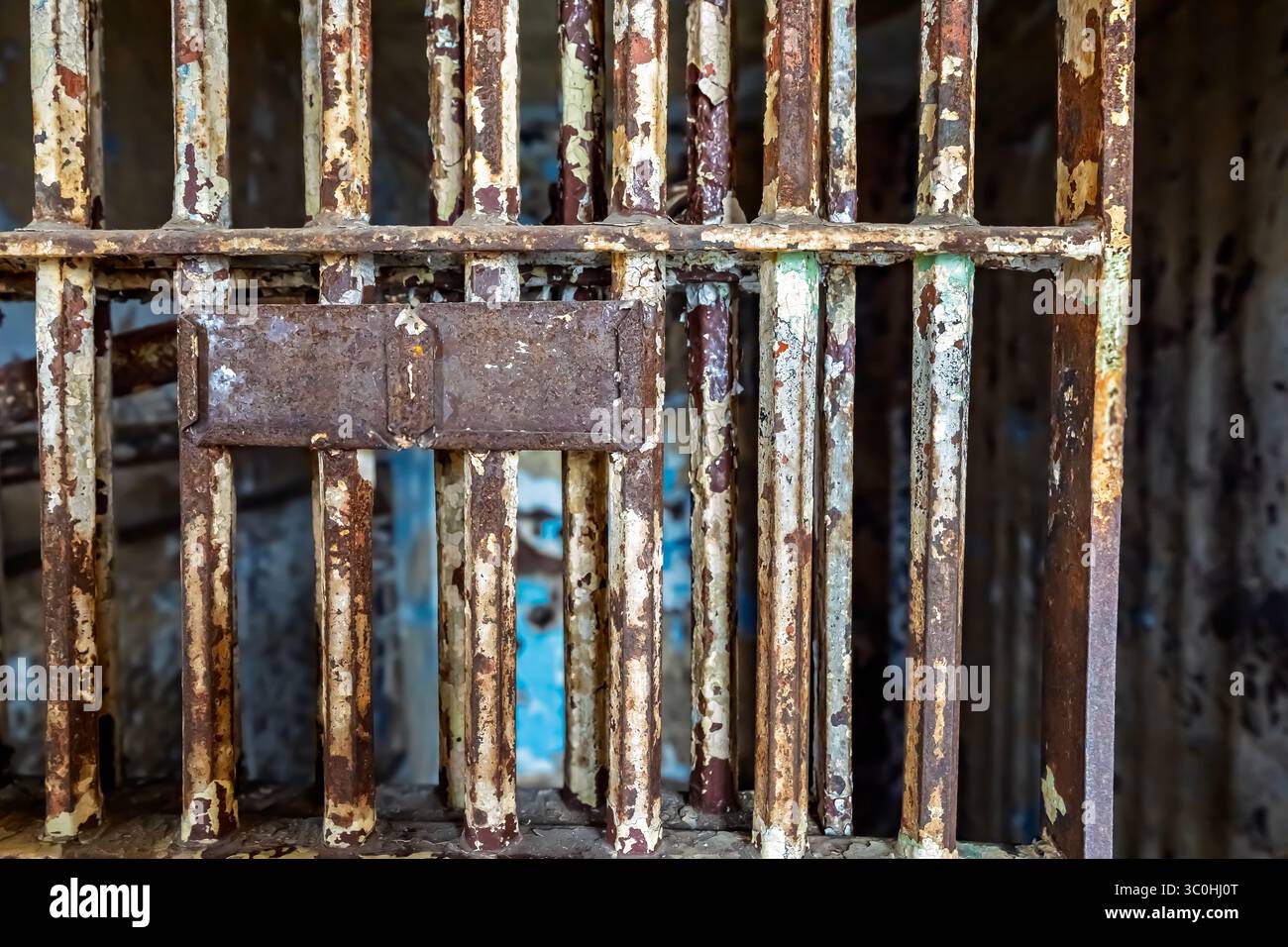 L'Ohio State Reformatory di Mansfield, Ohio, costruito tra il 1886 e il 1910, è una prigione storica famosa per il suo ruolo nella Shawshank Redemption ed è ora un'attrazione turistica. Foto Stock