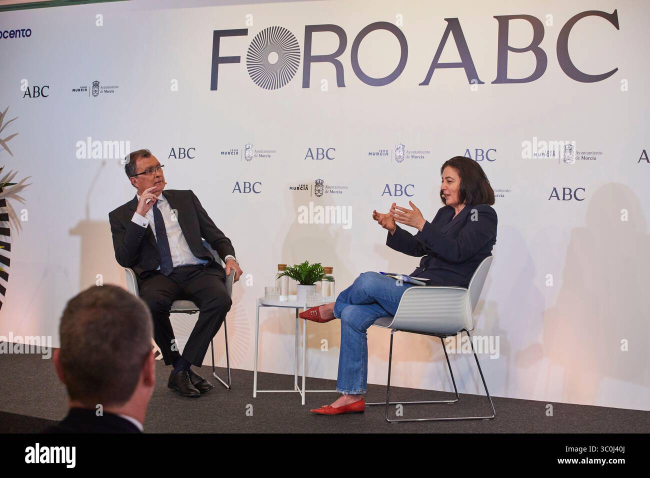 Madrid, 24 giugno 2025. ABC Forum con il sindaco di Murcia, José Ballesta, intervistato da Rosa Belmonte. Tra i presenti vi erano Julián Quirós, Ignacio Ybarra, Alberto Núñez Feijóo e Fernando López Mirás. Foto: Guillermo Navarro. ARCHDC. Crediti: Album / Archivo ABC / Guillermo Navarro Foto Stock