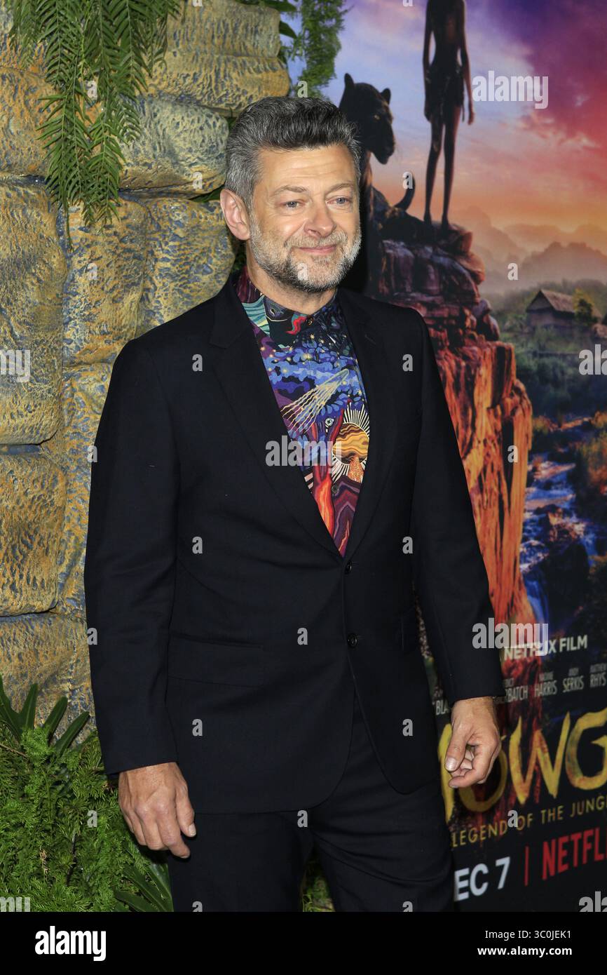 28 novembre 2018 - Los Angeles, CA, USA - LOS ANGELES - novembre 28: Andy Serkis alla premiere ''Mowgli: Legend of the Jungle'' all'ArcLight Theater il 28 novembre 2018 a Los Angeles, CA (Credit Image: © Kathy Hutchins via ZUMA Wire) Foto Stock