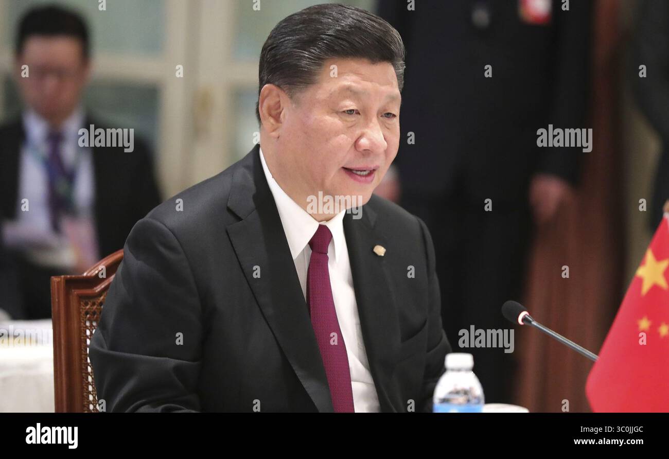 30 novembre 2018 - Buenos Aires, Argentina - il presidente cinese Xi Jinping durante la riunione BRICS a margine del vertice del G20 del 30 novembre 2018 a Buenos Aires, Argentina. (Immagine di credito: © Kremlin Pool via ZUMA Wire) Foto Stock