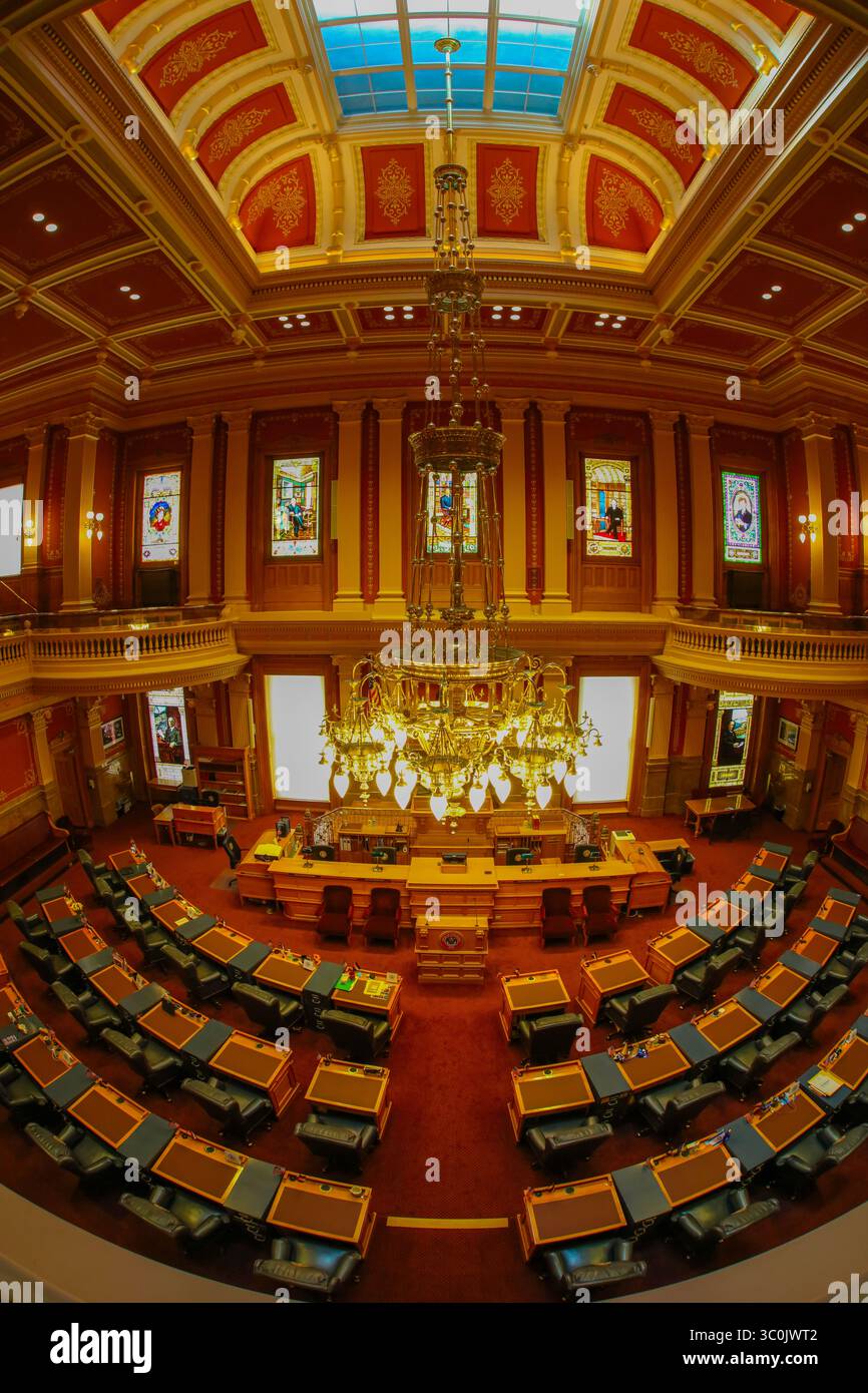Colorado Capitol Building, galleria del Senato a Denver Foto Stock