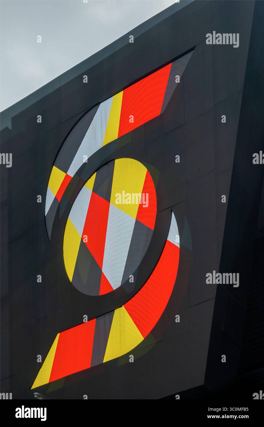 Logo Scotiabank Arena sull'edificio nel centro di Toronto, Canada Foto Stock