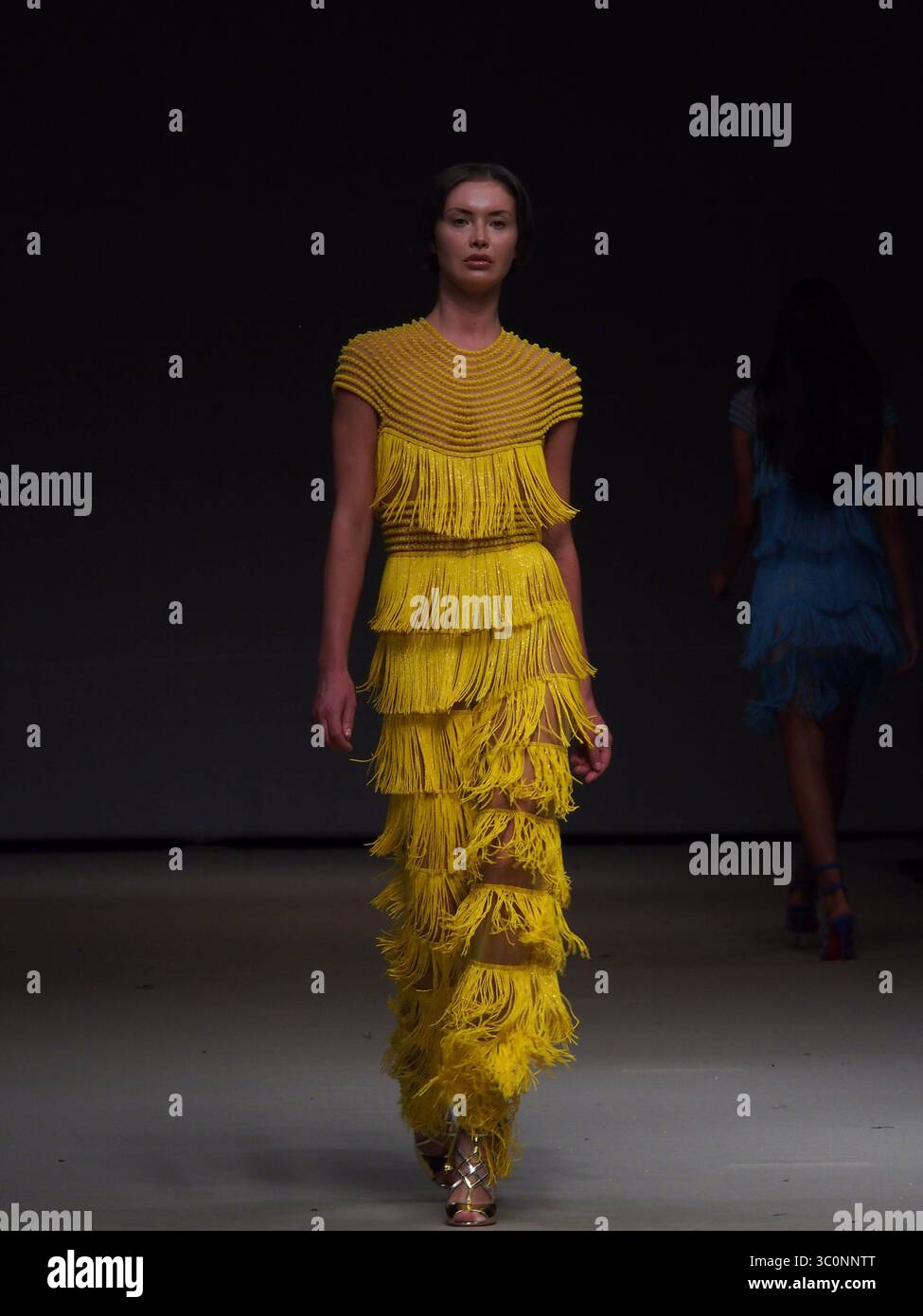 25 aprile 2017 - Lima, Lima, Perù - il design di Naeem KhanÂ al festival Lima Fashion Week 2017 (LIFWEEK 2017). L'evento mostra i migliori designer peruviani per la stagione autunno-inverno 2017 dal 25 al 28 aprile presso il Centro Congressi di Lima. (Immagine di credito: © Carlos Garcia Granthon/ZUMA Wire) Foto Stock