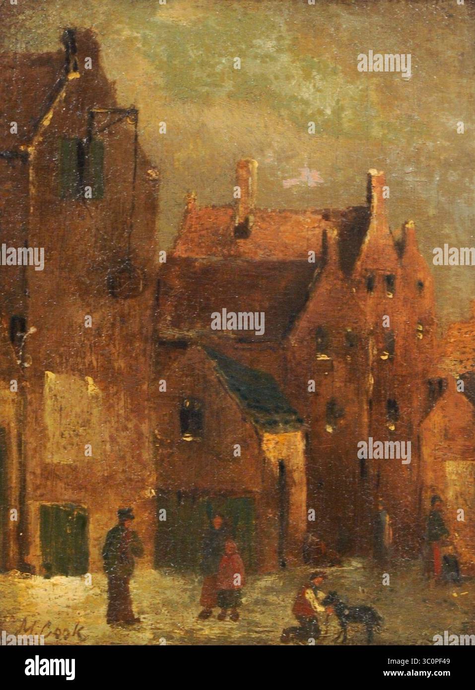 Mark Cook - Mark Cook 1868 Oxford - 1951 olio su pannello di legno. Foto Stock