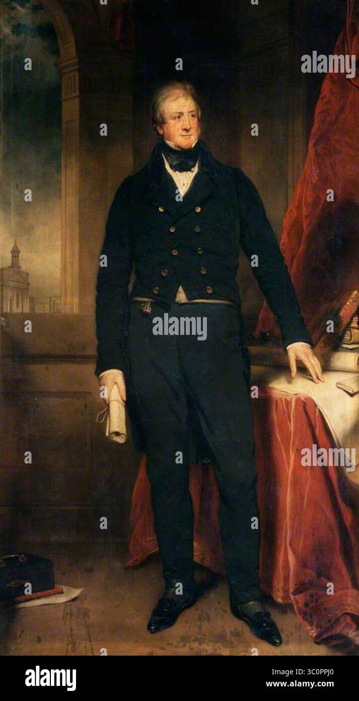 Martin Archer Shee (1769-1850) - George Wilbraham di Delamere Lodge (1779-1852) deputato per Stockbridge (1826-1831), Cheshire (1831-1832), - PCF8 - Chester Castle. Foto Stock